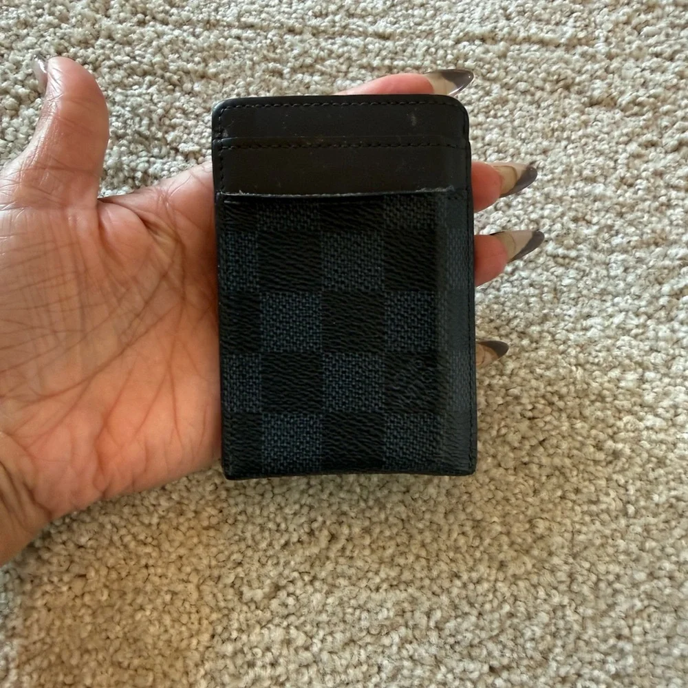 Louis Vuitton Black Checkered Card Holder - Picture 6 of 6